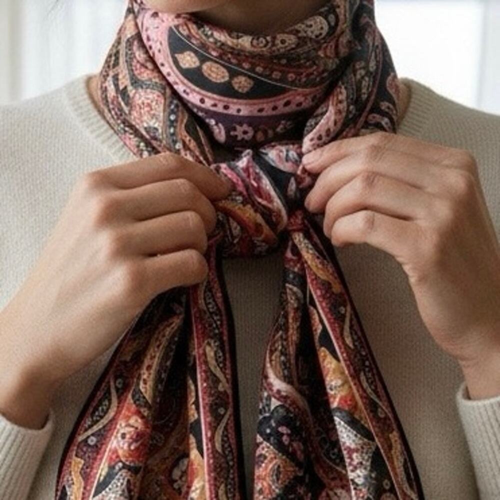 Vintage Echo Silk Scarf Paisley